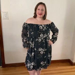 Torrid Off The Shoulder Ruffle Floral Dress 1X